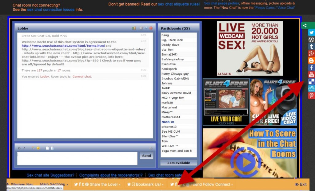 chat rooms sharing social bar move - old