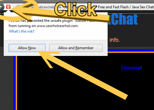 flash blocked firefox 07-2015 - click icon enable