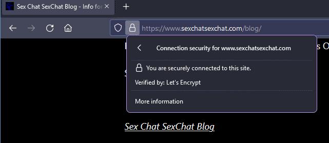 ssl certificate info sexchat sex chat