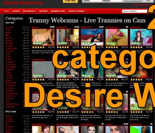 Desire Webcams Tranny Category